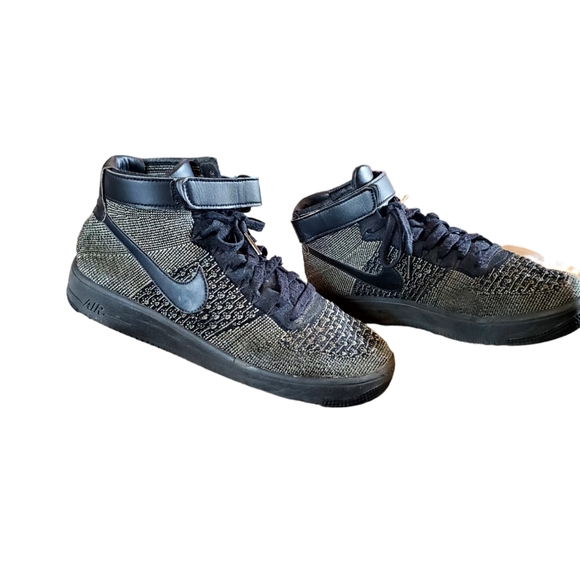 Nike Air Force 1 Ultra FlyKnit Mid Sz9US 42.5 EUR Cm 27 Oreo - Picture 7 of 11